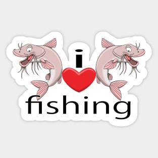 I Love Fishing Sticker